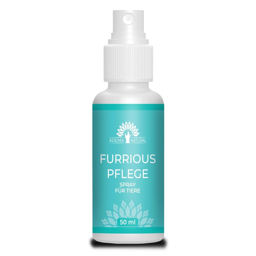 Adema Natural Furrious | Pflege Spray für Hunde - Fellpflege & Entfilzungsspray mit Glanz-Effekt - Vegane Tierpflege ohne Rückstände - 50ml