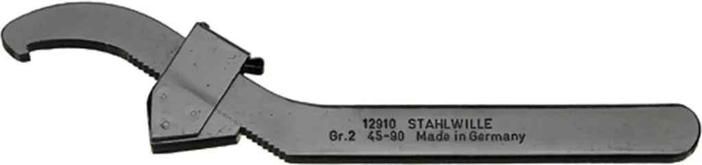 Stahlwille 12910 Clé à crochet réglable Gr. 1 44010001 - Acier forgé