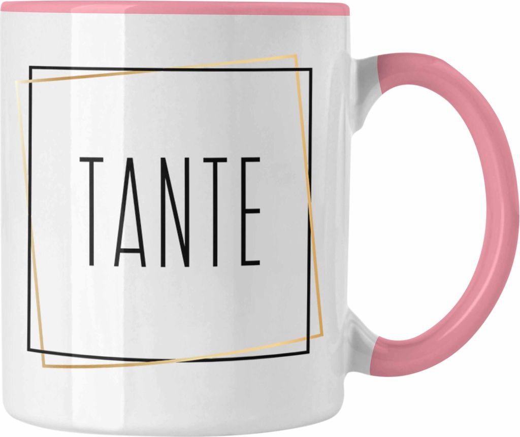 Trendation - Beste Tante Geschenk Tasse Tante Geschenkidee Du Wirst Tante (Rosa)