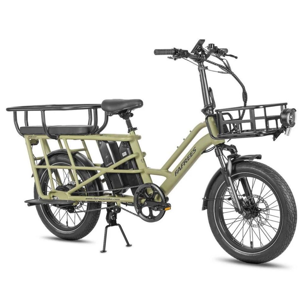 20 Zoll Elektrofahrrad mit Kindersitze Vorderkorb E Bike Produktbild 