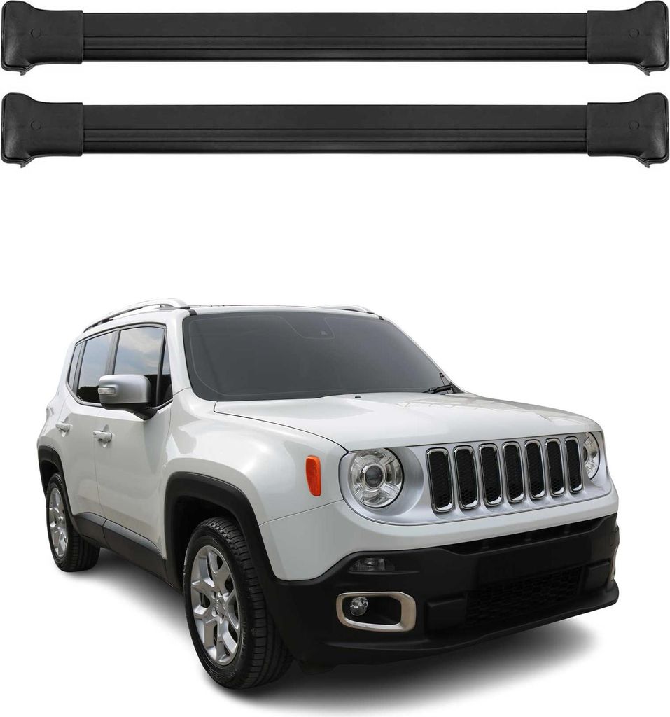 Dachträger Gepäckträger für Jeep Renegade 2014-2024 Relingträger Alu Schwarz