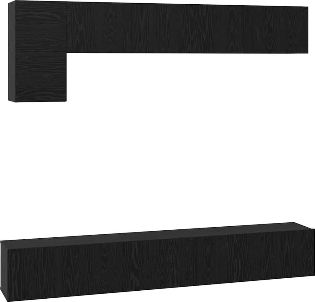 "WINTER SALE"TV-Schrank, Fernsehtisch - CLORIS -set 5 pcs für Wohnzimmer - elegantes Design - TV-Lowboard - Schwarz Eichen-Optik Holzwerkstoff - T...