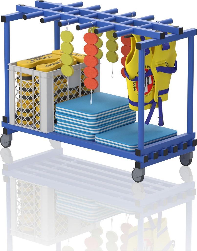 Sport-Thieme Regalwagen "Kombi flach" by Vendiplas, Aqua