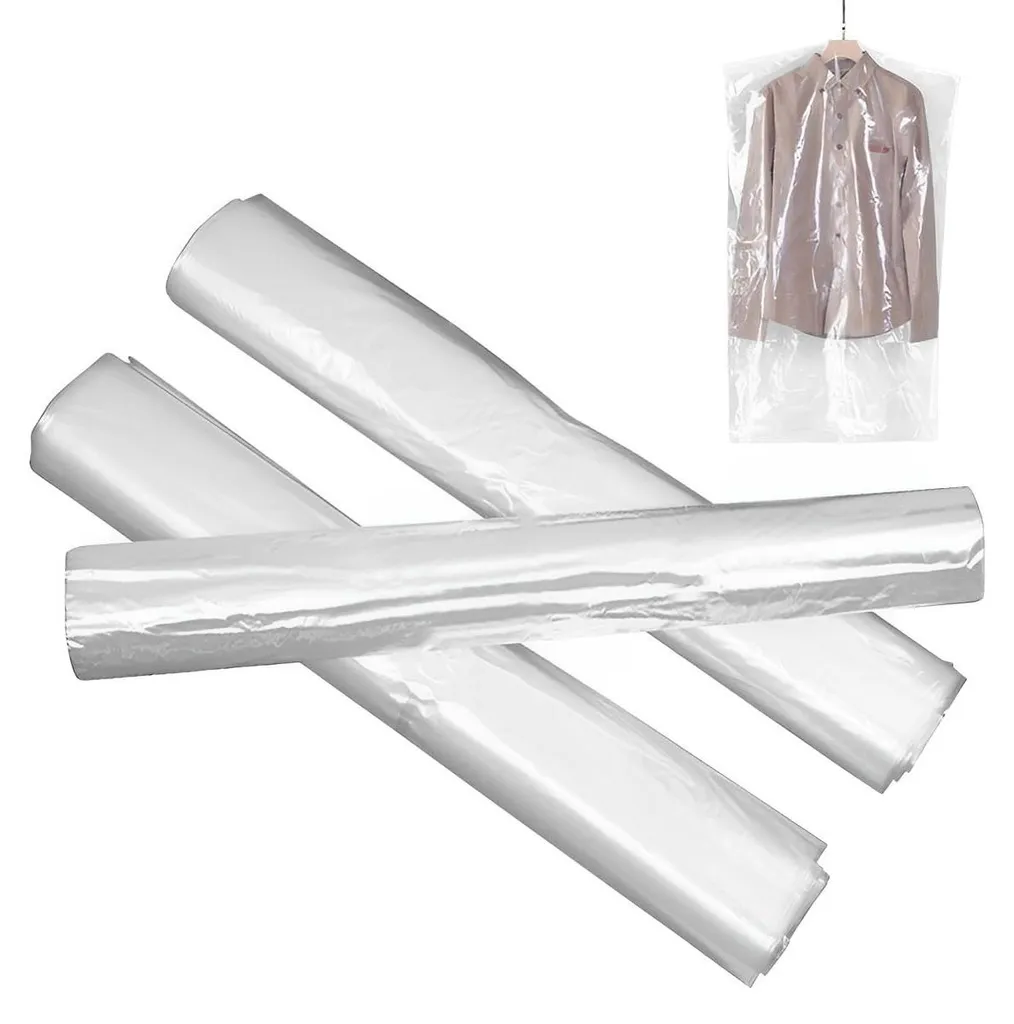 50 housses vêtements 60x100 cm transparentes et anti-poussière PEVA