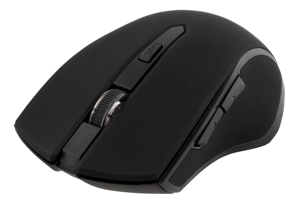 Souris optique pour bureau sans fil noire - Confort pour télétravail