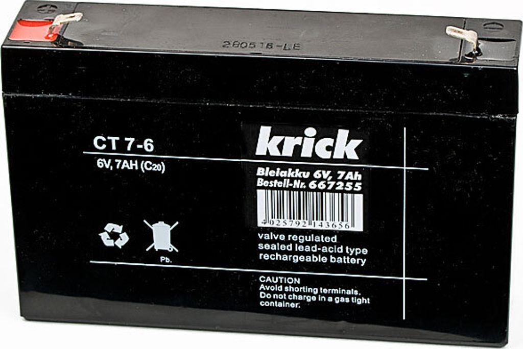 Krick Bleiakku 6V / 7Ah