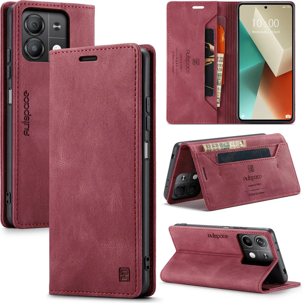 Custodia Rosso Retro Xiaomi Poco X6 e Redmi Note 13 Pro 5G | Pelle PU