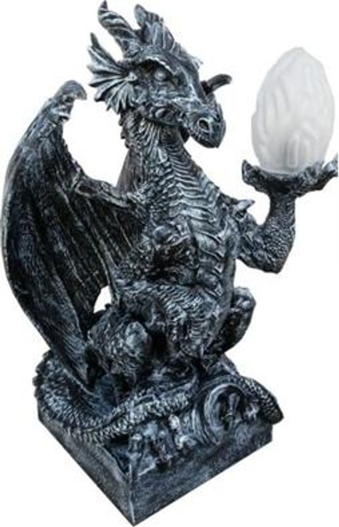 Deko Figur LAMPE Drachen Statue Skulptur 75cm Figuren Skulpturen NeuWG2020 N2