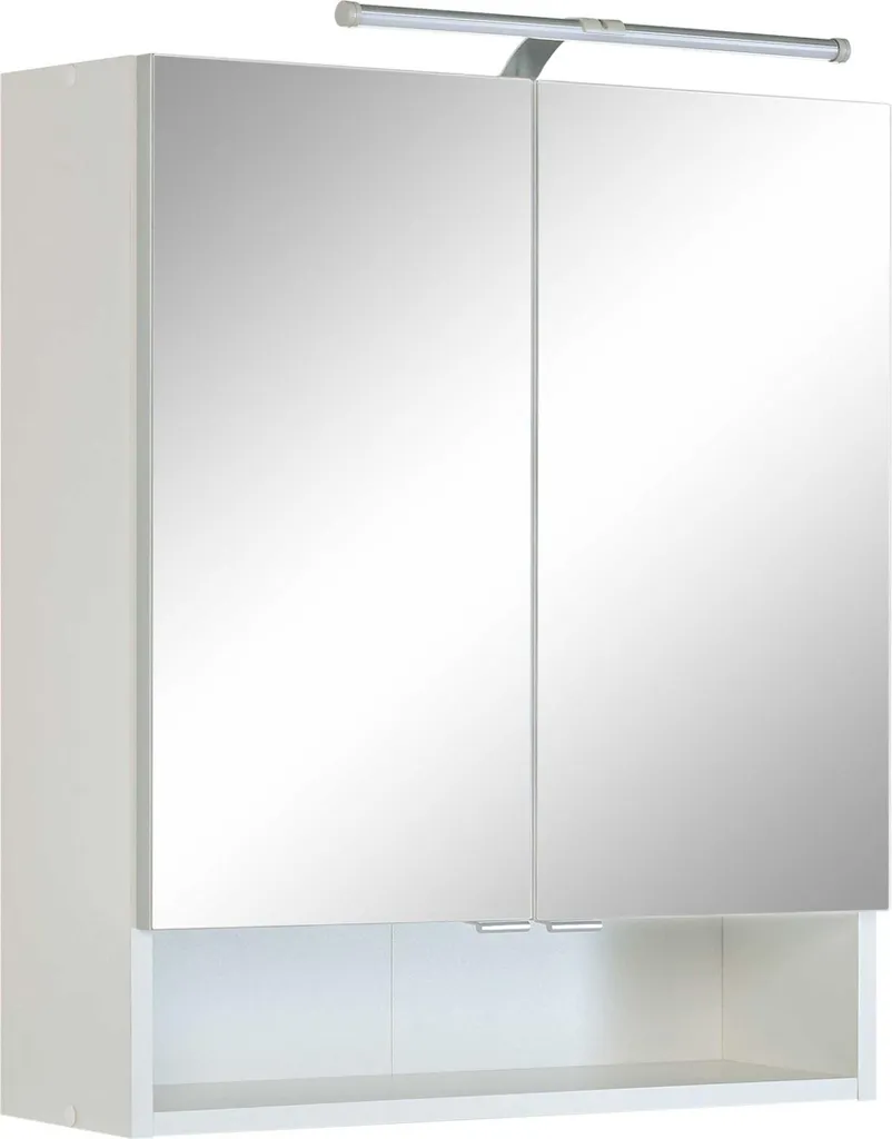 Armoire de toilette Ricca 60 cm : la solution gain de place blanche 2 portes