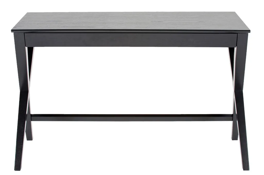 Bureau informatique pour télétravail 120 cm Writex en chêne et noir