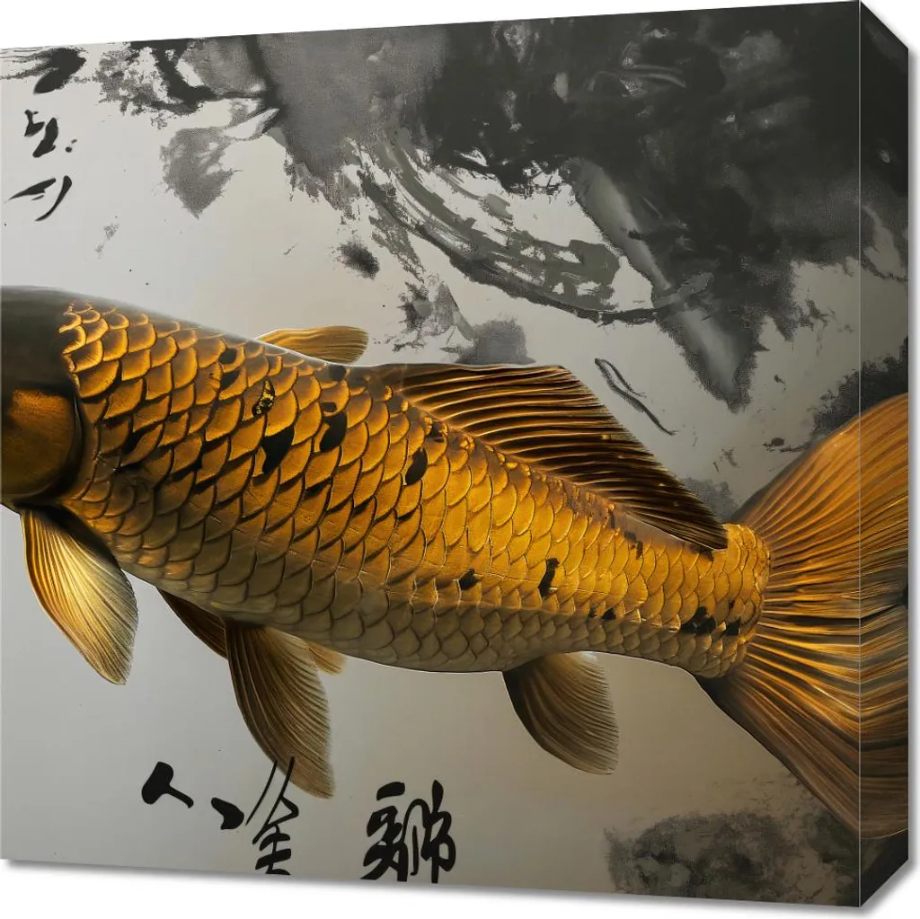 Quadro 50x50cm Pesce Koi tranquillo