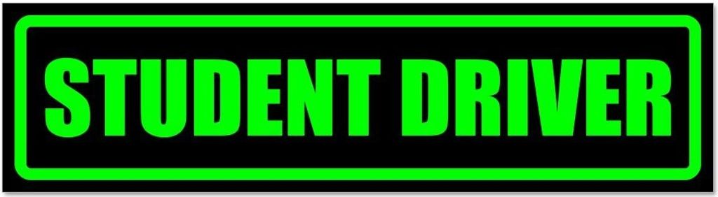 Kiwistar - Autoaufkleber - Grün - Schwarz - 45 x 12 cm - Student Driver - Hinweis Aufkleber Sticker für Auto, Kfz, Fahrrad, PKW, LKW