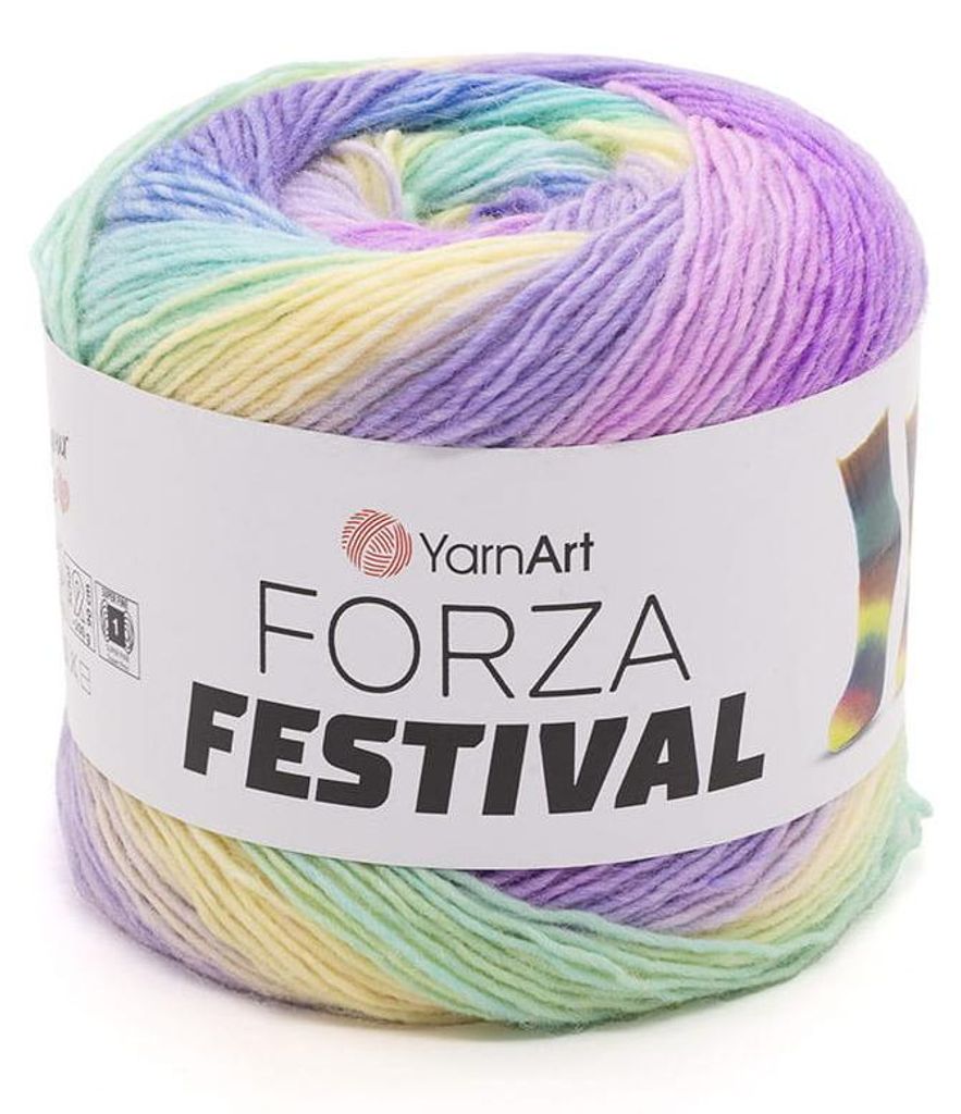 YarnArt Forza Festiwal Sockenwolle 100g 420m Multicolor Produktbild 