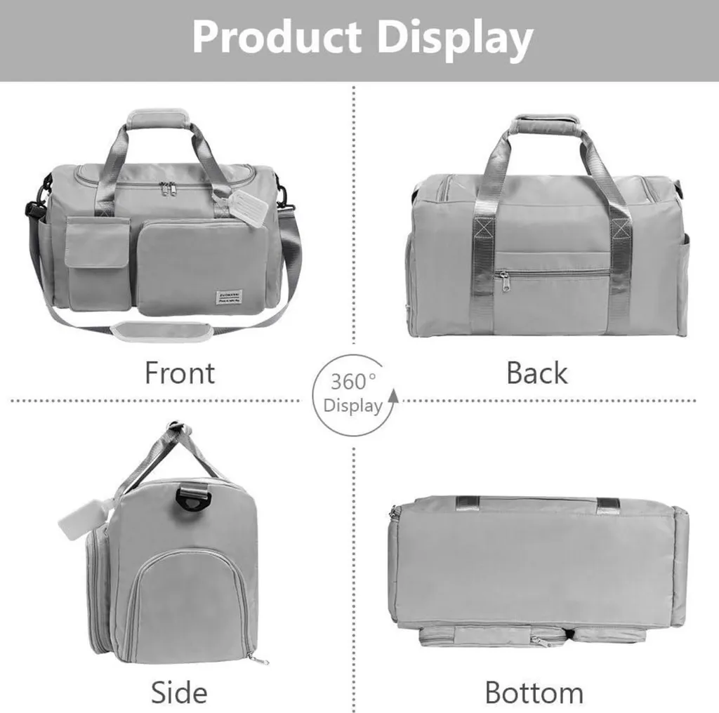 Flintronic 36L: Borsone Impermeabile Pieghevole Grigio con Tag - 6