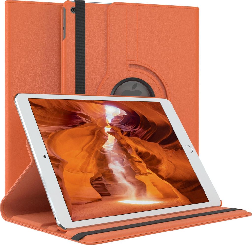 EAZY CASE - Tablet Hülle für Apple iPad 2018 (6. Gen.) Schutzhülle, Tablet Case 360° drehbar in Orange