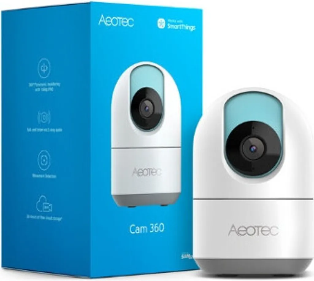 Caméra de surveillance 360 WiFi Aeotec Cam avec résolution FullHD 5 MP - 4