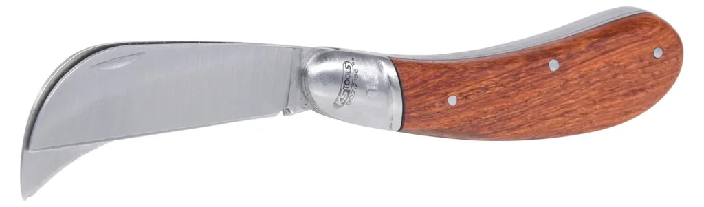 Couteau d'Électricien de Poche avec Lame Faucille et Lame Droite Acier
