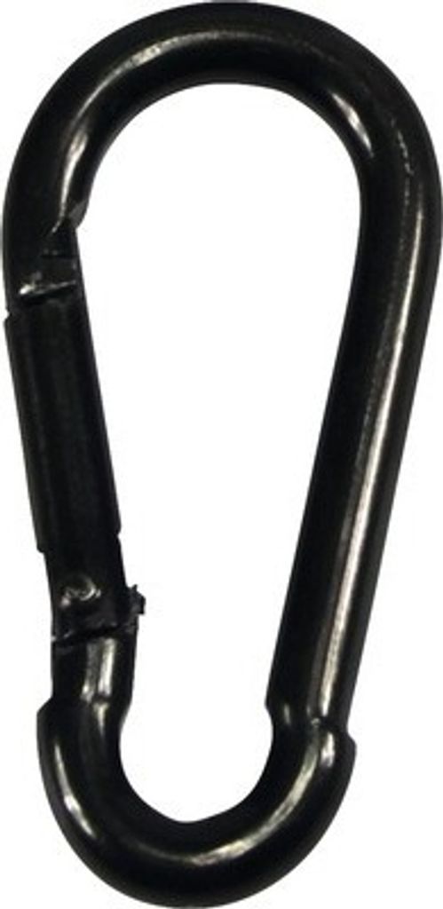 Feuerwehr-Karabiner 6x60 mm schwarz verzinkt, 2 Stück Produktbild 1