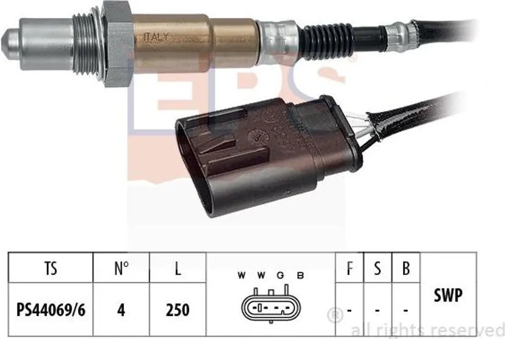 Capteur d'oxygène de rechange EPS pour Fiat Punto et Alfa Mito