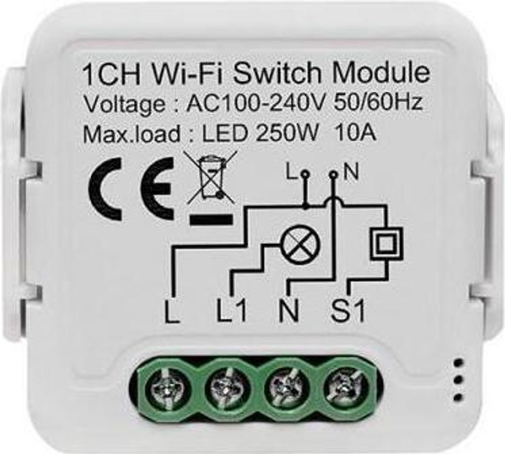 Netplus Smart Relay Switch Modul 10A 1-Kanal WLAN für Hausautomation