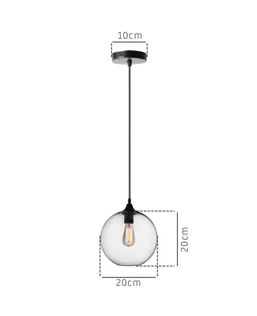 Lampe Suspendue en Métal Noir Toolight avec Câble Réglable E27