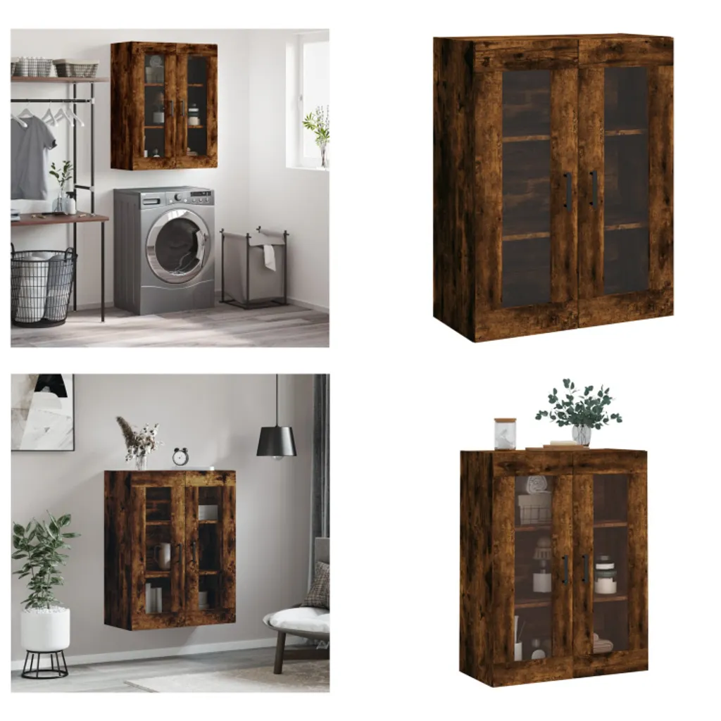 VidaXL Armadio a Muro Rovere Fumé 69,5x34x90 cm | Pensile Robusto per Casa