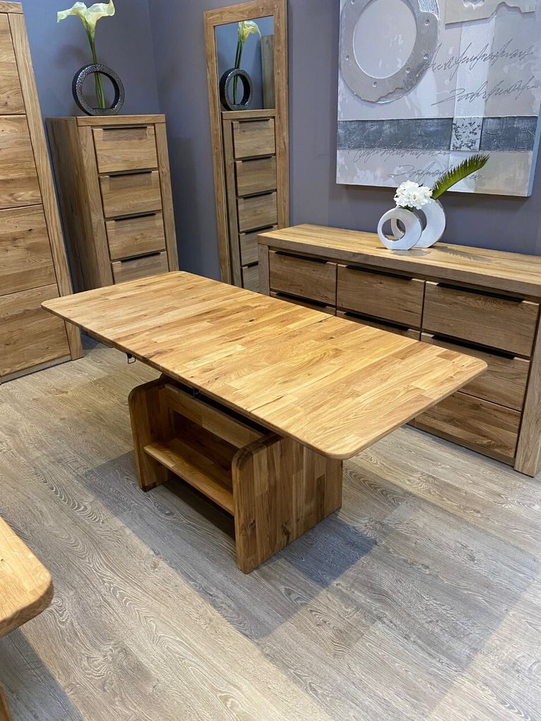 Couchtisch Höhenverstellbar Ausziehbar auf 160cm Eiche Produktbild 5
