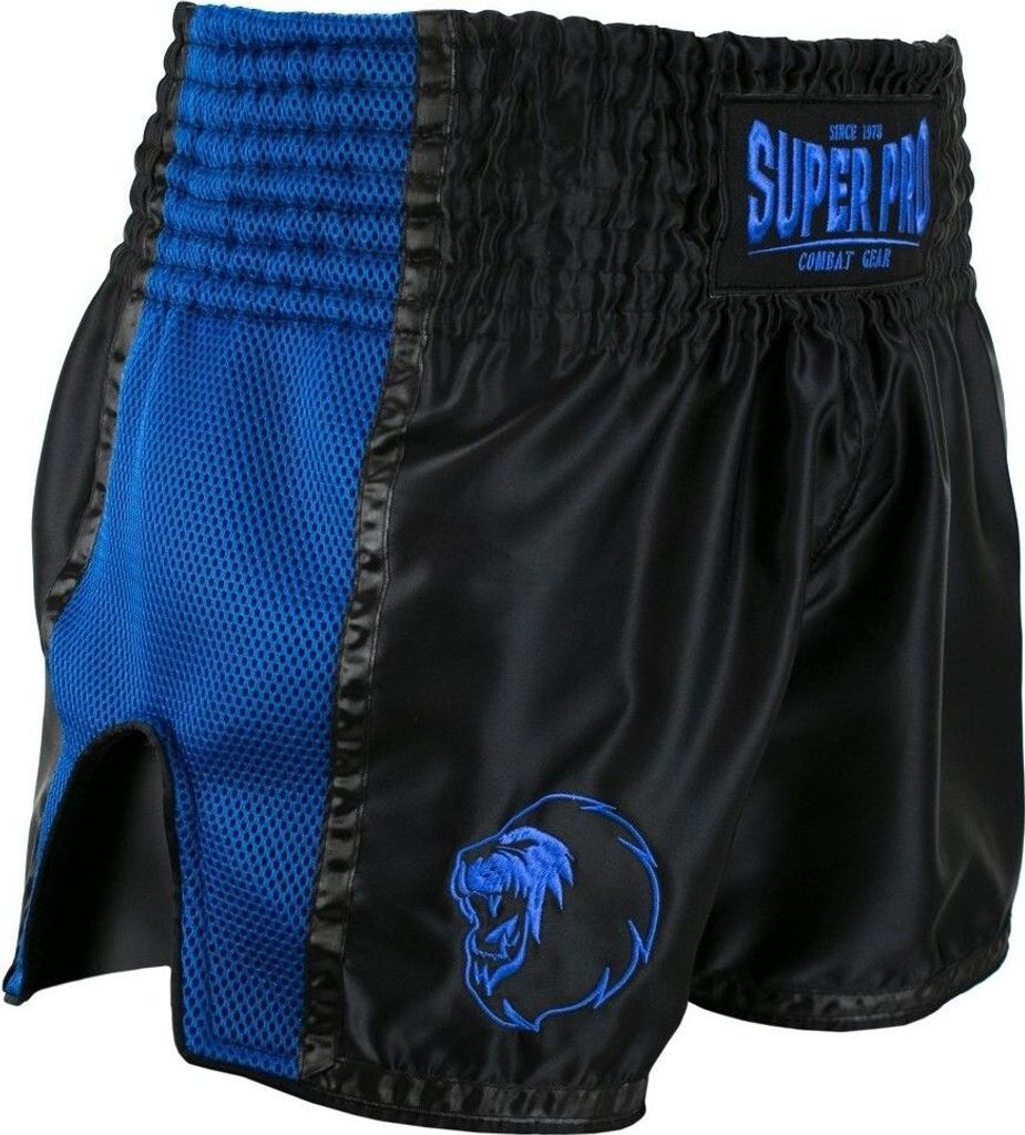 Super Pro Combat Gear Thai En Kickboksshort Brave XXS, blauw - zwart