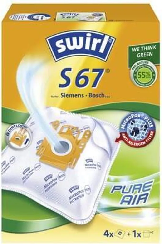 Kit Swirl S67 622189 Sacchetti per Filtro Polvere Bosch Siemens S 67