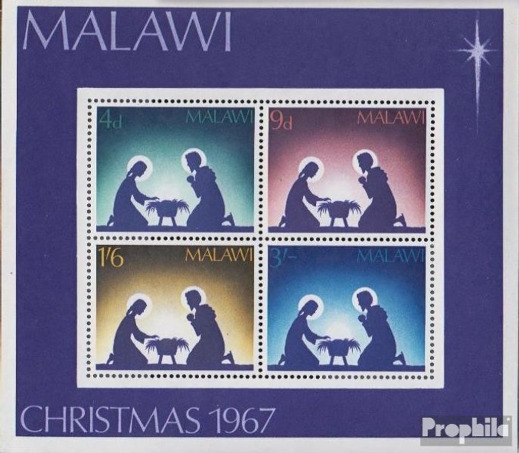 Briefmarken Malawi 1967 Mi Block9 (kompl.Ausg.) postfrisch Produktbild 