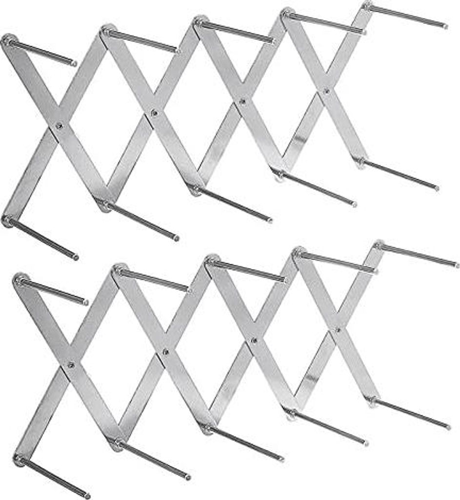 MOSNOW Spareribs Halter Grill, 2er Set Rippchenhalter Edelstahl BBQ Grillrost Faltbare Topfdeckelhalter Barbecue Grillpartys im Freien für Holzkoh...