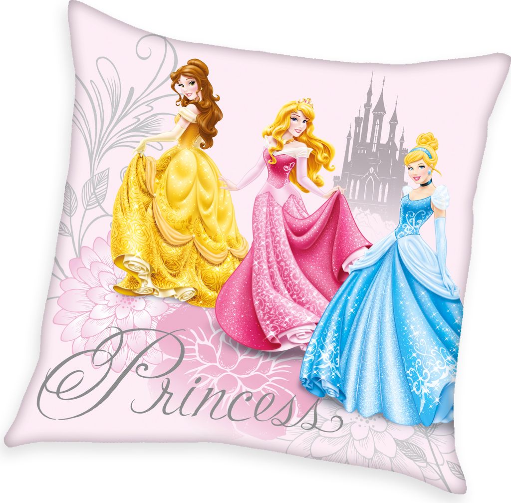 Disney Princess Prinzessin Kissen 40 x 40 cm, gefüllt, rosa Produktbild 
