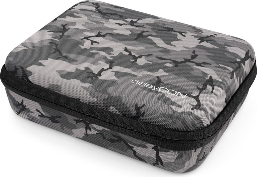deleyCON Reise Zubehör Organizer Tasche Filz Groß - Hardcase mit Trennwänden - für Elektronik, Ladegerät, Netzteil, Kabel, Auto, Reisezubehör...