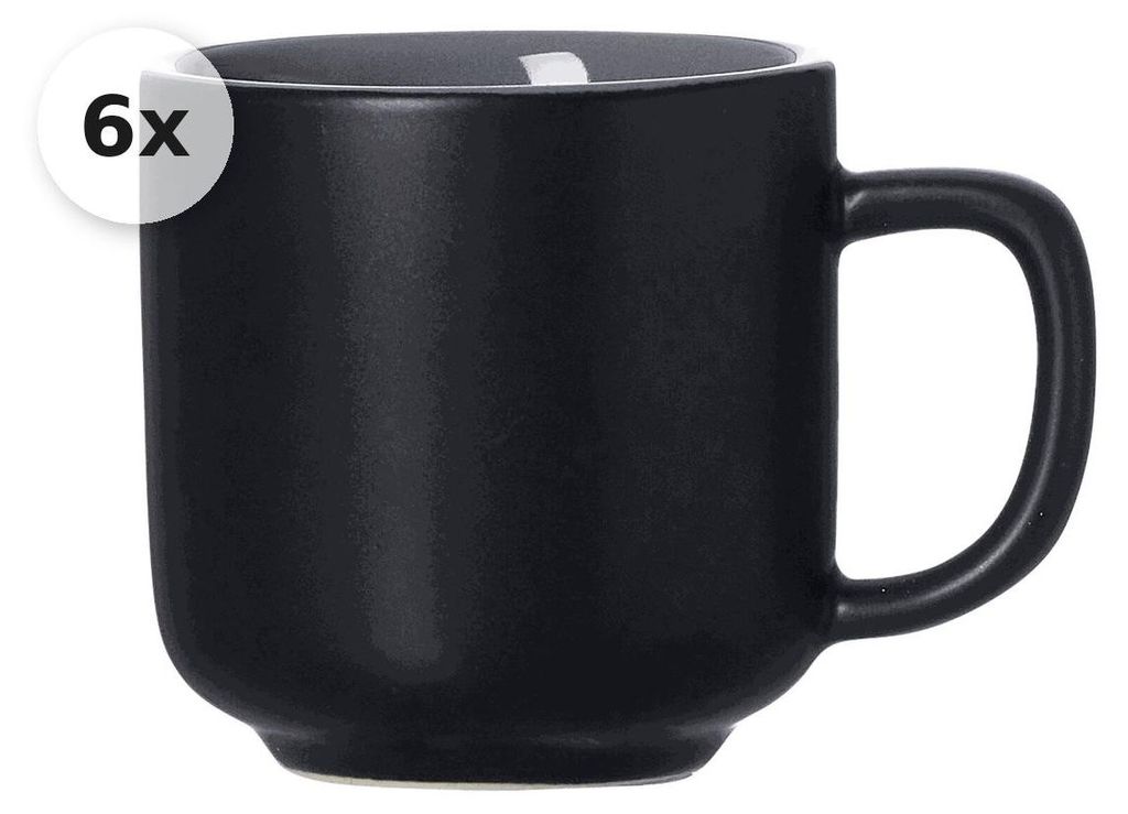 Espressotasse 100ml 6er Set Jasper schwarz Produktbild 