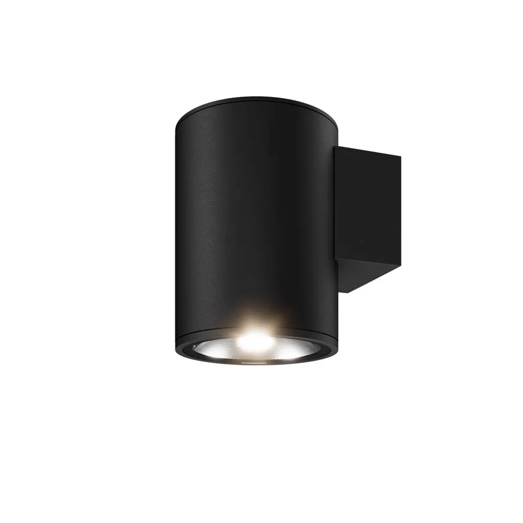Luminaire extérieur LED graphite et verre trempé pour façade de maison