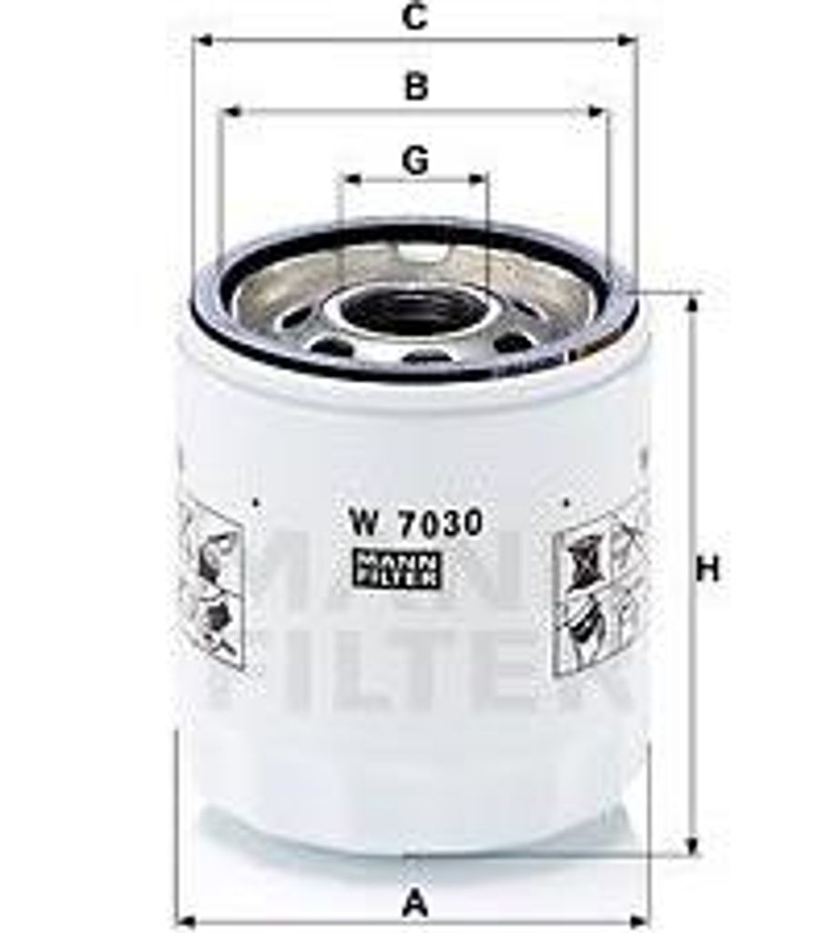 MANN-FILTER W 7030 Ölfilter OE 04884900AB kompatibel mit Routan, Flavia, Patriot, Compass, Freemont, Sebring, Chry. 200, Stelvio, Giulia