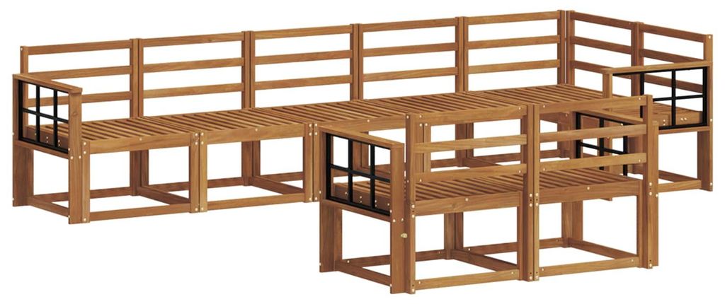 vidaXL Outdoor-Sofagarnitur 8 pcs Natur Massivholz Akazie