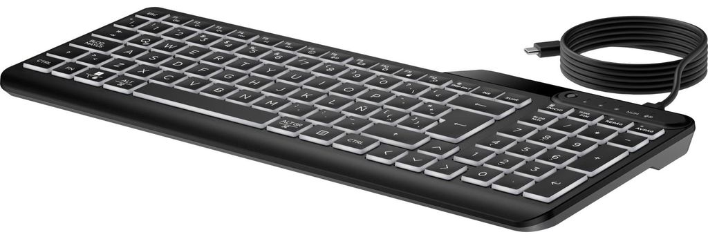 Teclado con cable HP 400 con retroiluminación, tamaño Imagen del producto 
