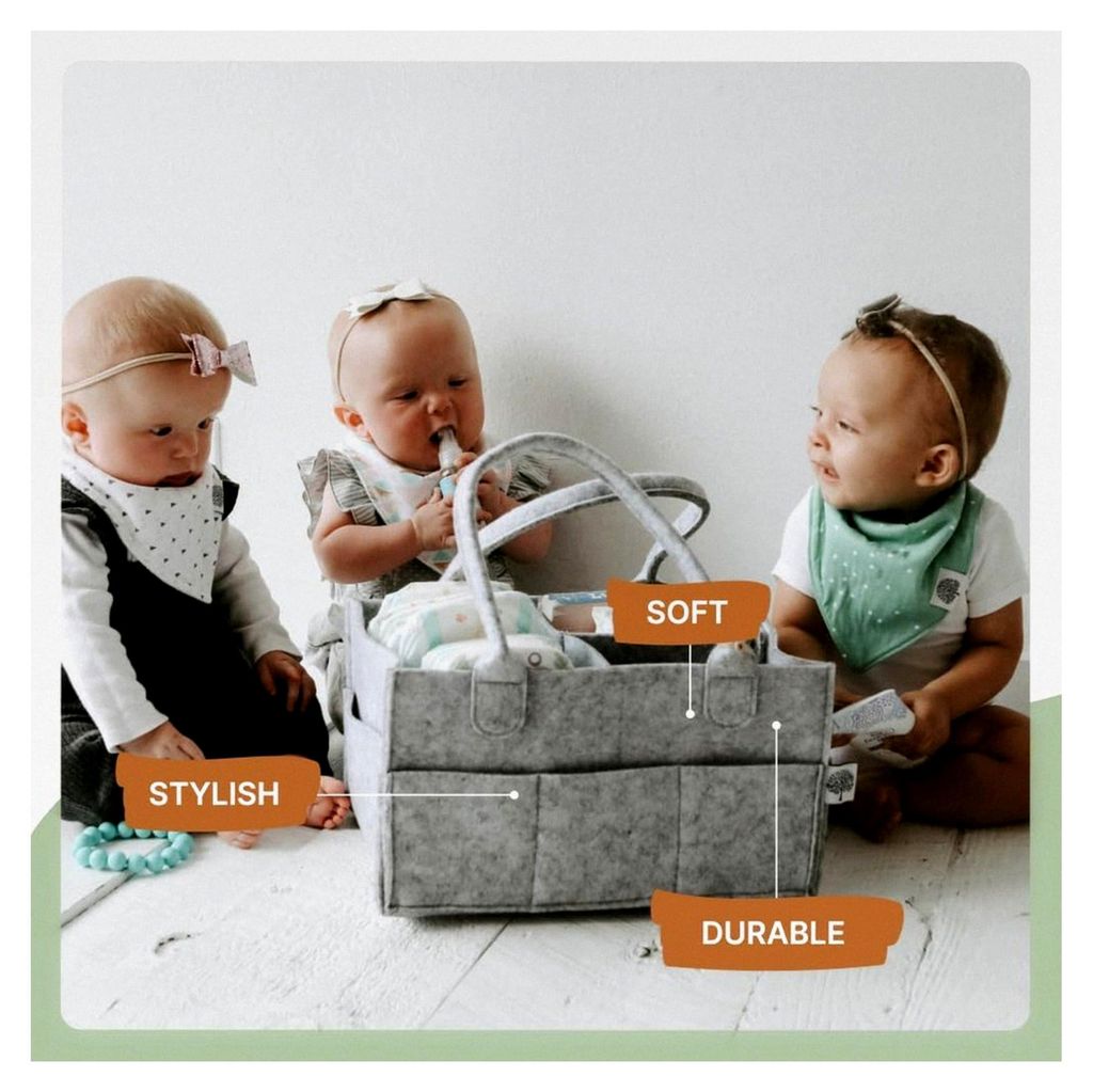 Parker Baby Wickel-Organizer - Aufbewahrungsbox für das Kinderzimmer und Auto-Organizer für Windeln und Feuchttücher