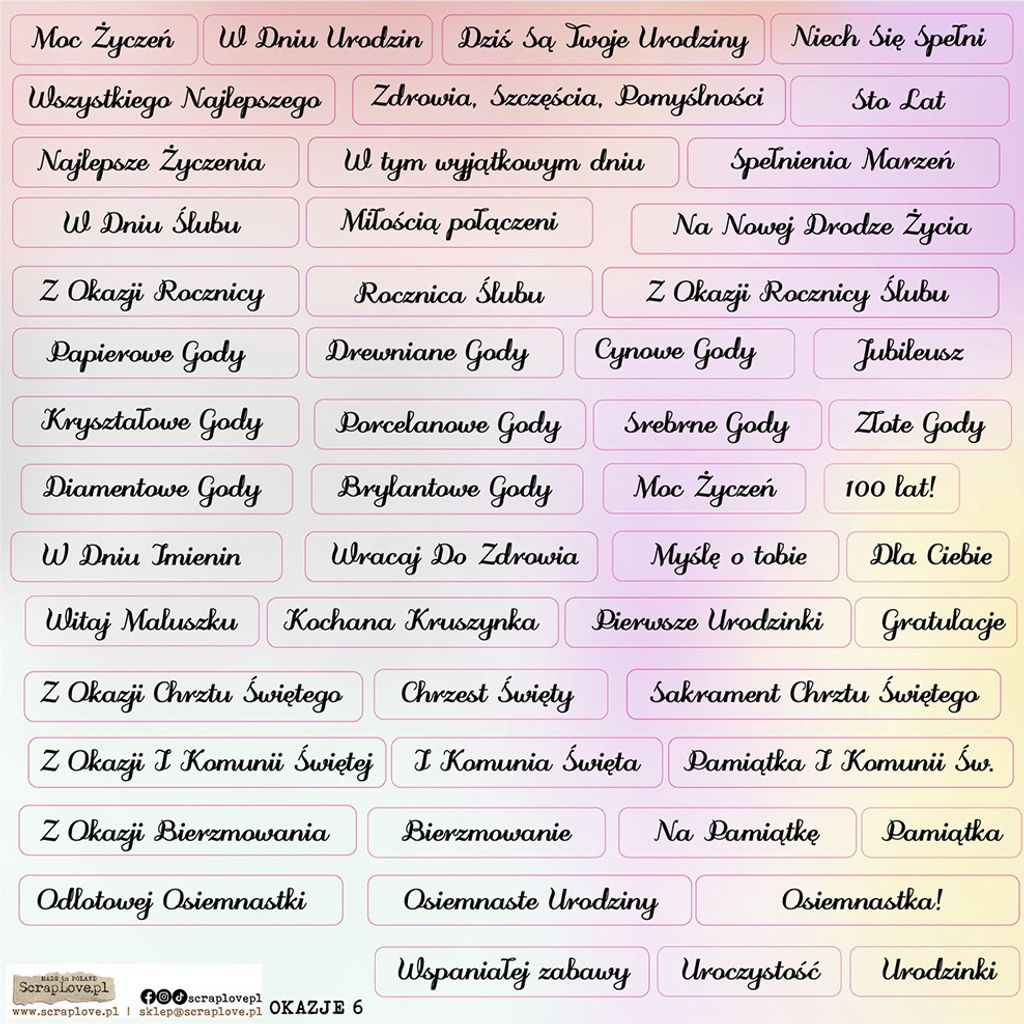 AUFKLEBER ScrapLove Nachbildung Stickers - Untertitel PL - Angebote 6