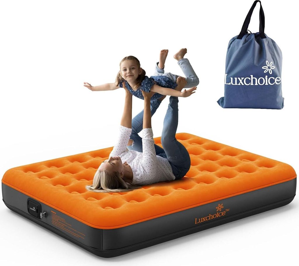 Luftmatratze Selbstaufblasend Aufblasbare Matratze mit Tragbare Pump Luftbett 2 Personen Gästebett für Camping Reisen Wandern Innenbereich