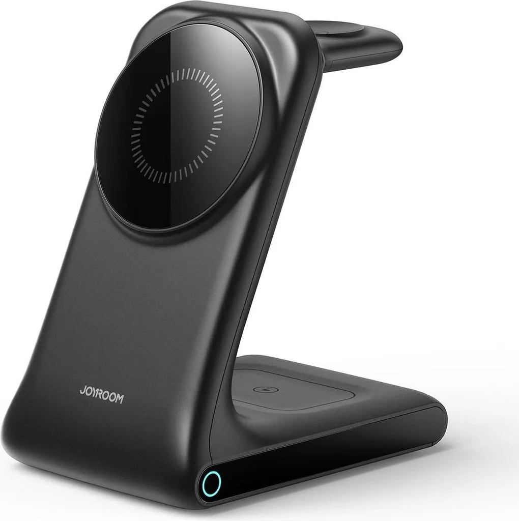 Caricatore Wireless 3 in 1 Joyroom 15W Nero - Design Salvaspazio