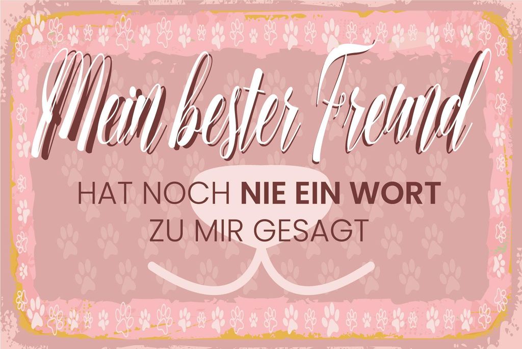 vianmo Holzschild 12x18 cm Mein bester Freund hat noch nie