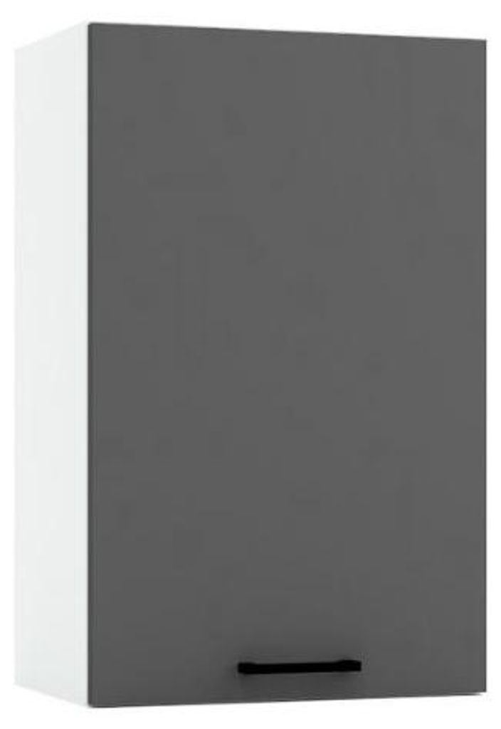 Keukenwandkast 45 cm - Grafietgrijs en asgrijs - Modulaire Productafbeelding 