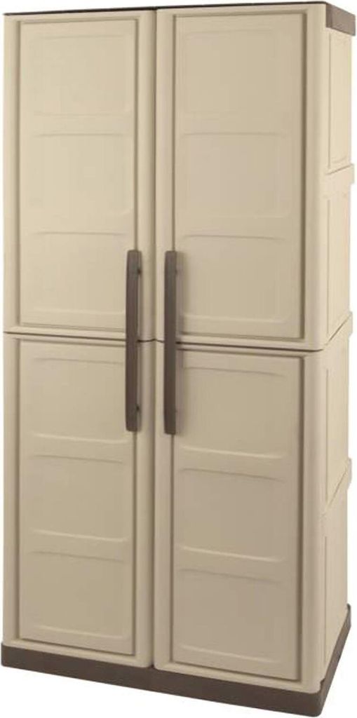Dmora Armadio da Esterno Ipno 39x70x165h cm Beige, 2 Ante Immagine del prodotto 