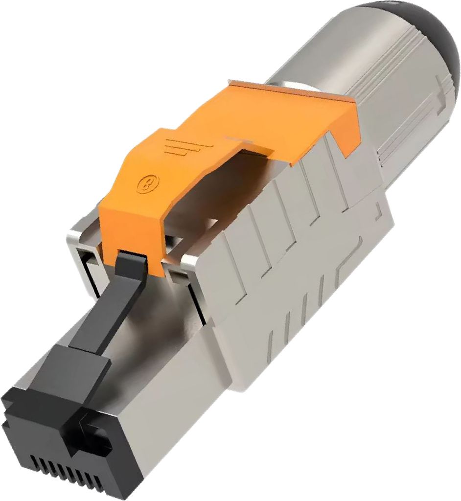 Netzwerkstecker Cat8 Cat8.1 RJ45 Stecker 1x Steckverbinder werkzeuglos geschirmt