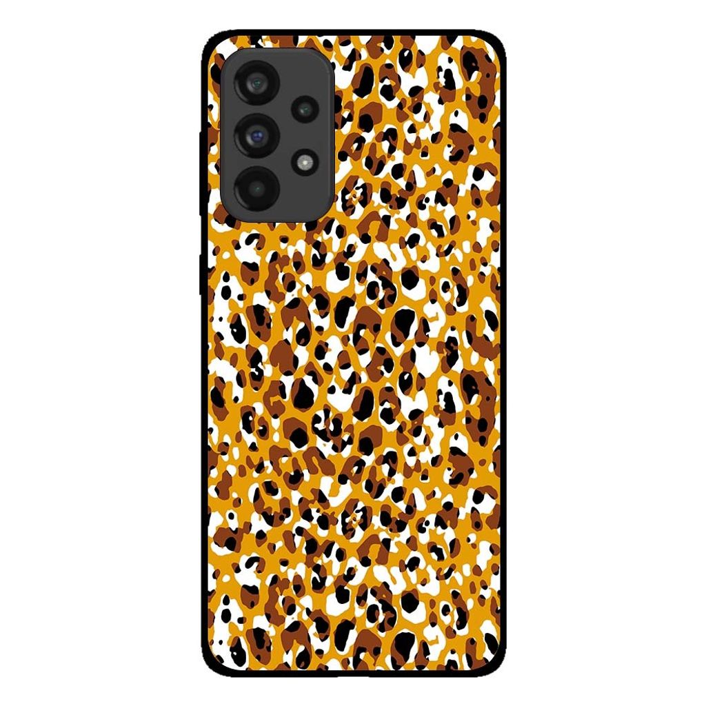 Smartphonica Handyhülle für Samsung Galaxy A73 5G mit Panther-Print - TPU-Hülle mit Faultier-Print - Braun
