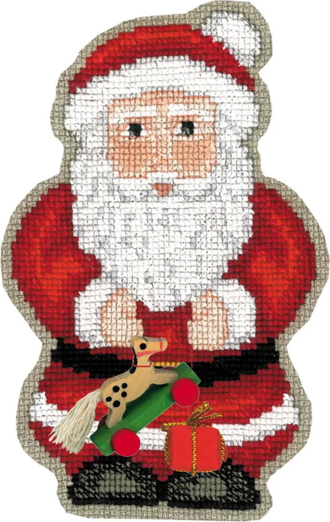 Regalo Creativo Natale: Kit Ricamo Le Bonheur des Dames Babbo Natale
