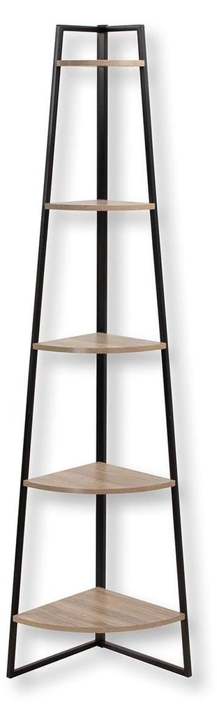 CALICOSY - Étagère d'angle 5 étagesReproduction Bois H180 Image du produit 