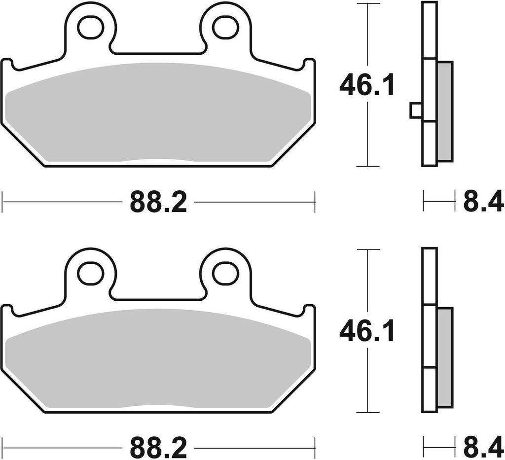 Bremsbeläge Kh412 Maxi Sinter Gold Farbe Für Suzuki An 400/650 Burgman '02-'23 Hinten